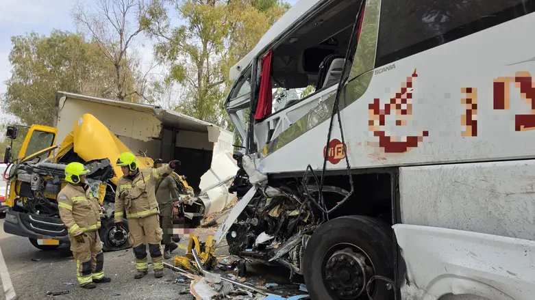 Scene of the accident. Credit: Israel Fire and Rescue Services