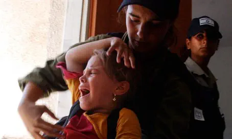 Young girl removed from her home in Disengagement