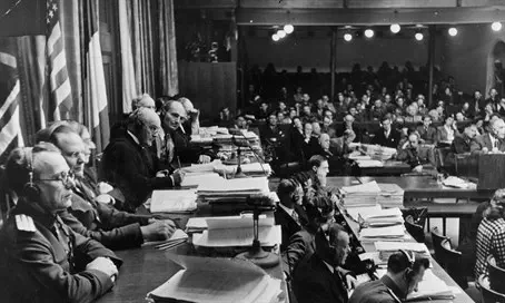 Nuremberg war crimes trials in 1946