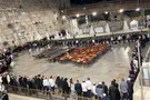 Song of prayer at the Western Wall on Saturday evening