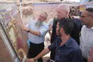 Defense Minister tours illegal PA town in Gush Etzion
