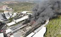 Huge blaze in Emmanuel industrial zone in Samaria