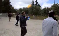 Hatikva & an Israeli flag on the Temple Mount