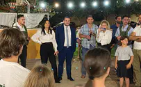 Shaked celebrates with residents of Mitzpe Kramim