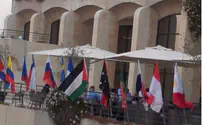 PA Flag Flies Proud - Outside Israeli Hotel
