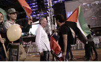 PLO Flags Waved at Rabin Memorial in Tel Aviv