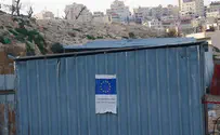 Watch: Rock from Illegal EU Settlement Nearly Downs Drone