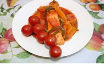 Baked Salmon on a Bed of Vegetables