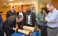Torah scroll donated in memory of Shira Banki
