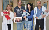 Triplets born after 18 IVF treatments
