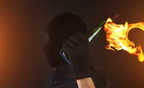 Watch: Arab throwing Molotov Cocktail lights himself on fire