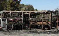 Watch: Children flee as Israeli school bus goes up in flames