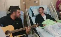 Watch: Singing with wounded couple in hospital room