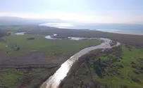 Drone footage: Jordan River flows abundantly to Kinneret