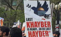 Toronto: Sign threatening massacre of Jews at Al Quds Day event