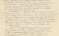 Handwritten letter by Einstein to be auctioned in Jerusalem