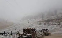Watch: First snow of the season on Mount Hermon in the Golan