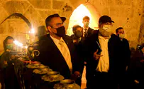 Jerusalem Mayor lights candles at 'Little Western Wall'
