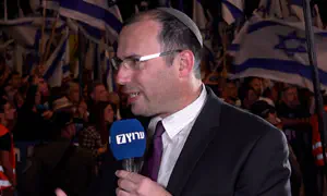 MK Rothman snatches megaphone from leftist protesters