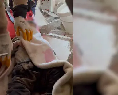 Watch: IDF forces rescue baby from rubble in Turkey