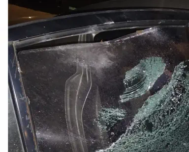 'The cinder block shattered window over baby girl's head'