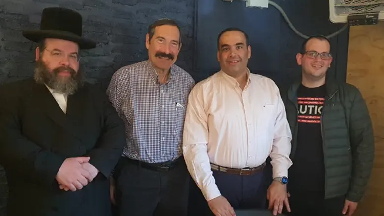 Rabbi Duvid Katz, Dr. Joe Frager, Uzi Baruch and Ido Ben Porat