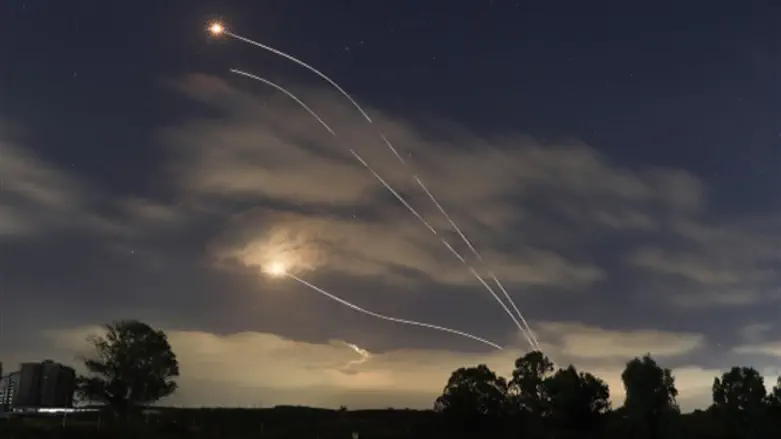 Missiles intercept rockets