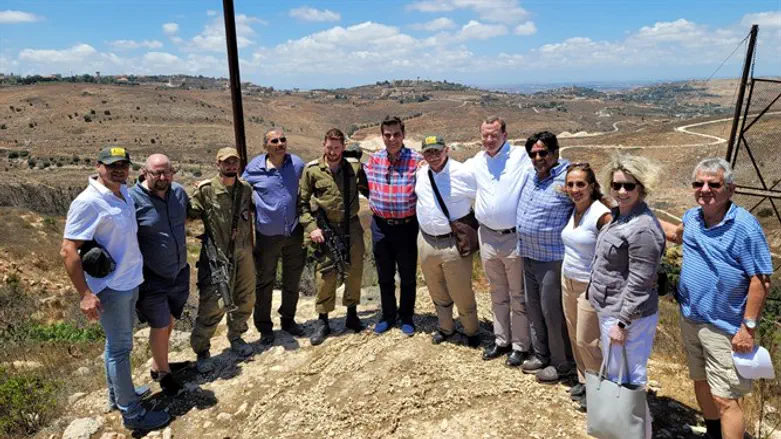 The group at Parag, an IDF military post near the border with Lebanon.