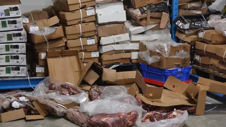The non-kosher meat which was confiscated