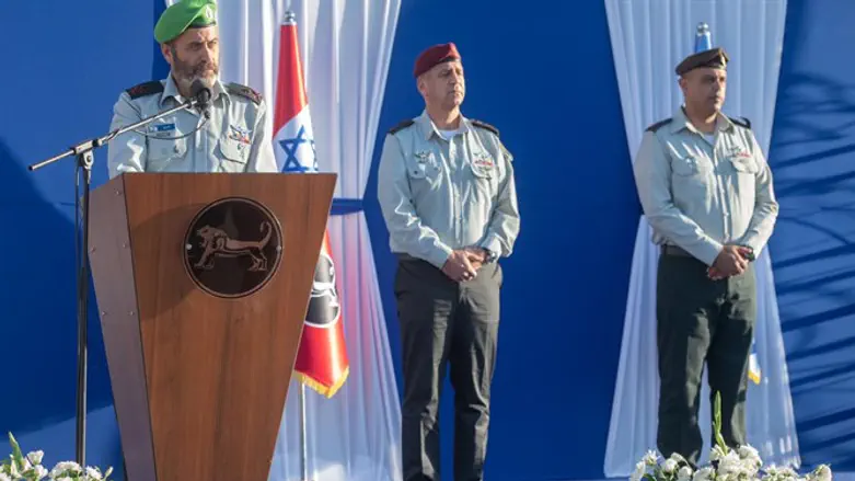 Major General Yehuda Fox at the ceremony, alongside Kohavi and Yadaie