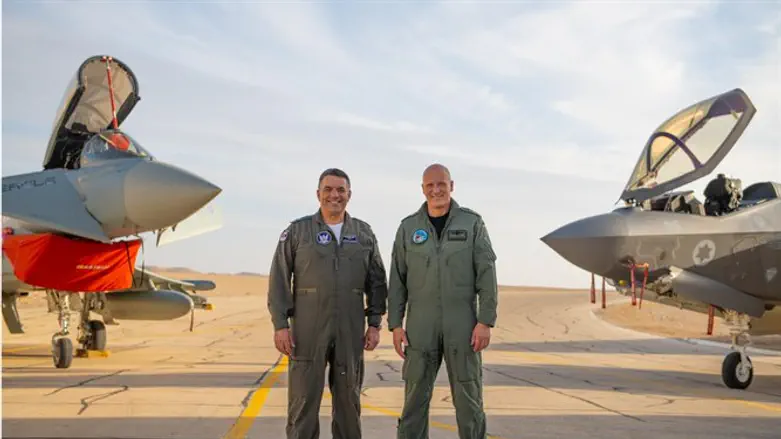 IAF Commander Amikam Norkin and German Air Force Commander Ingo Gerhartz
