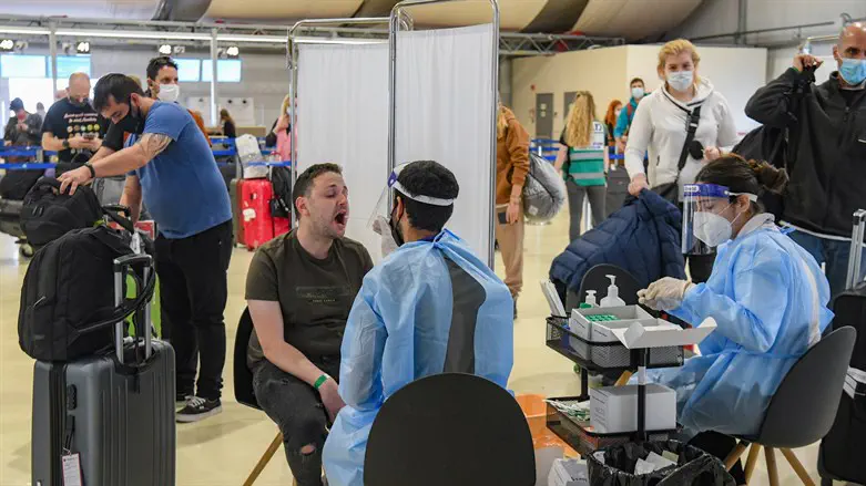 Coronavirus testing at Ben Gurion Airport