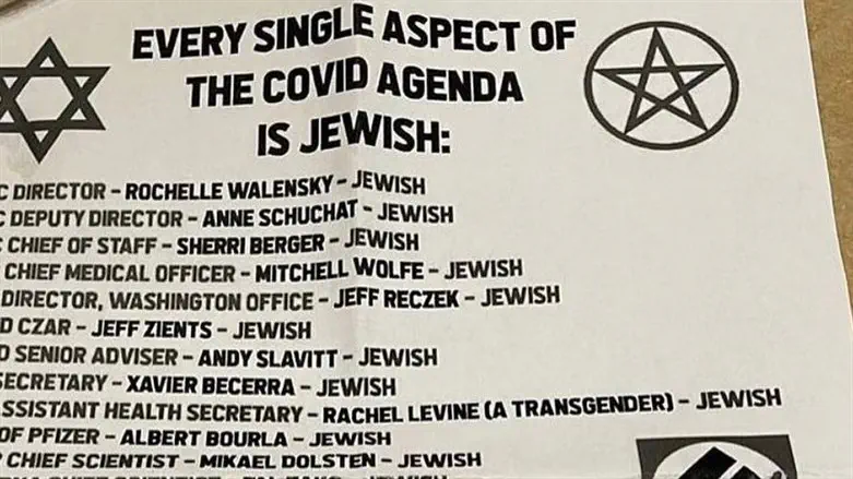 Antisemitic flyer from previous incident in US city 