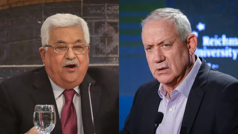 Benny Gantz and Mahmoud Abbas