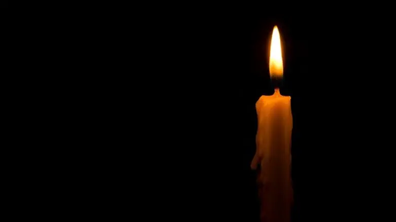 A memorial candle
