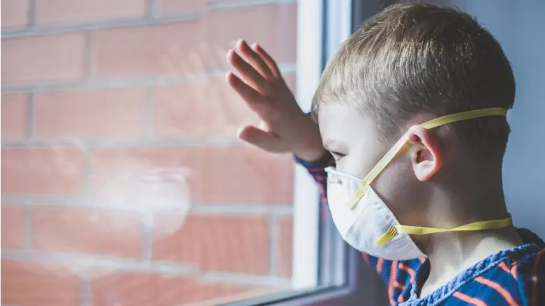 Child with coronavirus (illustrative)