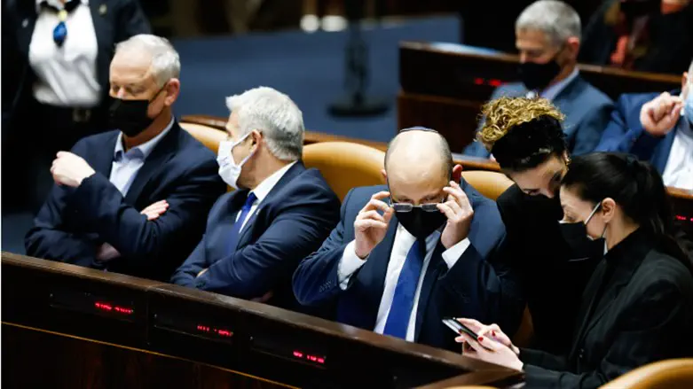 Government leaders in Knesset plenum