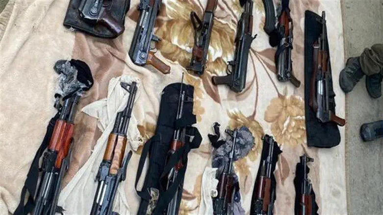 Some of the confiscated weapons