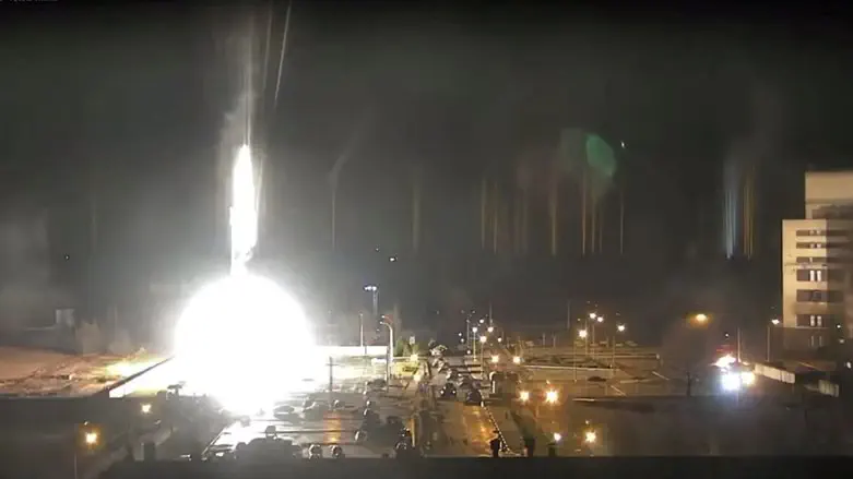 Zaporizhzhia nuclear power plant during shelling