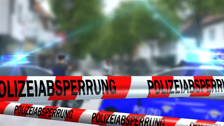 Police line in Germany