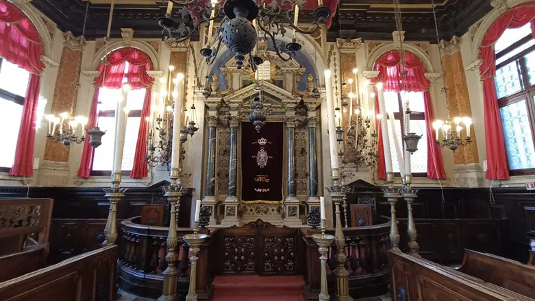 Torah ark in the Scuola Grande Spagnola, or Spanish Synagogue, in Venice.