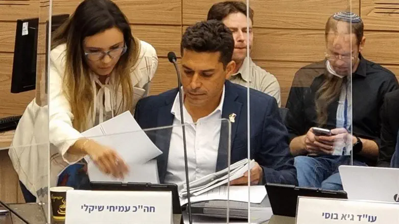 MK Chikli in the Knesset debate today