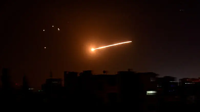 Air strike in Damascus, Syria