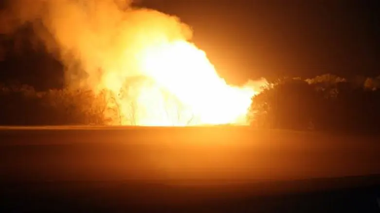 Gas pipeline explosion (illustration)