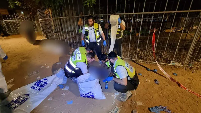 זירת הפיגוע באלעד