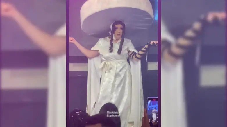 "Drag queen" Tequila Coster performing at an Israeli nightclub