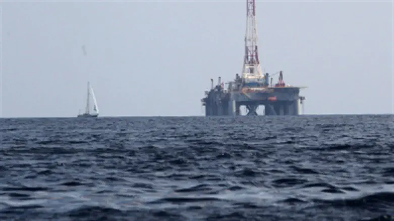 Gas rig in the Mediterranean