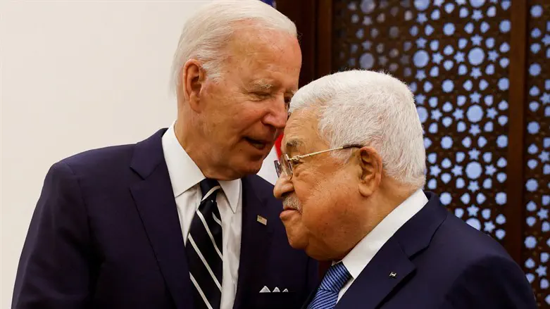 US President Joe Biden & PA President Mahmoud Abbas in Bethlehem