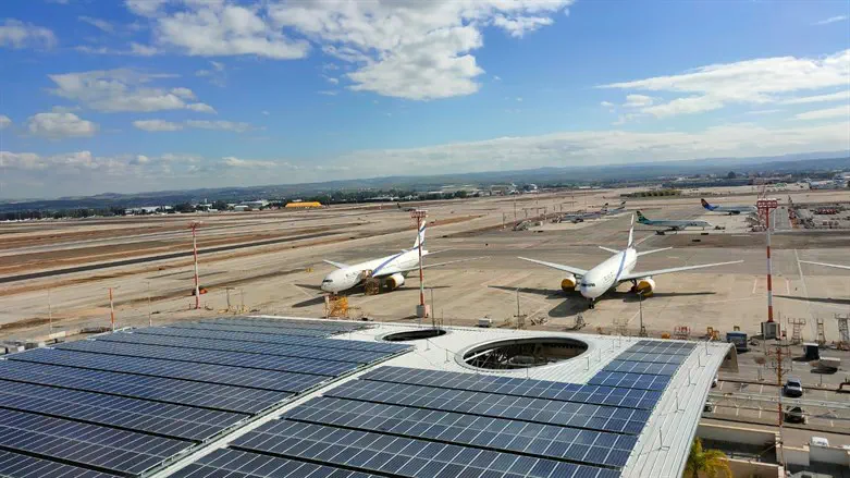Solar panels at Ben Gurion Airport