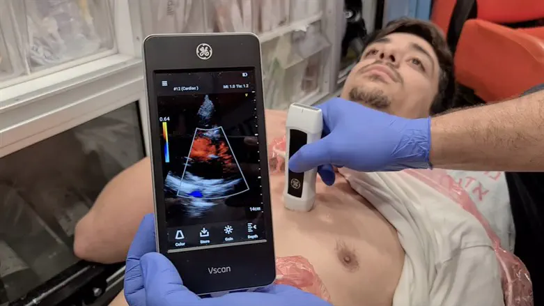 Using ultrasound technology, MDA paramedics can see the functioning of a patient's heart.
